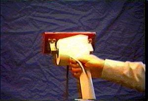Person pulling from a toilet paper roll
