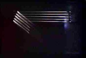 Flat mirror reflecting parallel beams of light