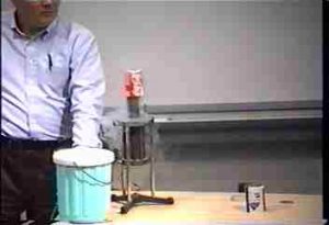 Cold coke can overs over an ac electromagnet