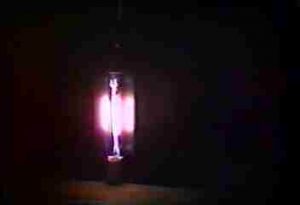 Looking at a light source through a diffraction grating