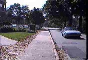 Approaching car