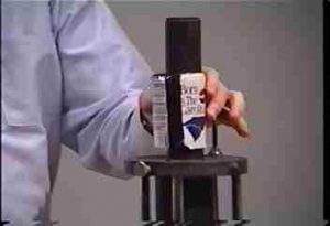 Pepsi can with a gap along its length