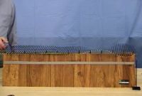 Wave machine, short rods, fixed end